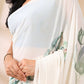 Gulbahaar White Georgette Saree