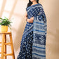 Indigo Charm Handblock Saree