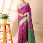 Gul Patola - Semi Silk Saree in Royal Purple