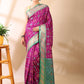Gul Patola - Semi Silk Saree in Royal Purple