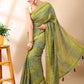 Olive Tapestry -  Bandhani Elegance Saree
