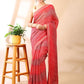 Crimson Mirage - Bandhani Georgette Silk Saree