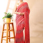 Crimson Mirage - Bandhani Georgette Silk Saree