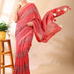 Crimson Mirage - Bandhani Georgette Silk Saree