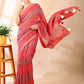 Crimson Mirage - Bandhani Georgette Silk Saree