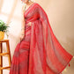 Crimson Mirage - Bandhani Georgette Silk Saree
