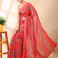 Crimson Mirage - Bandhani Georgette Silk Saree