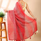 Crimson Mirage - Bandhani Georgette Silk Saree