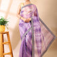 Gulbadan Lilac Organza Saree