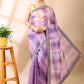 Gulbadan Lilac Organza Saree
