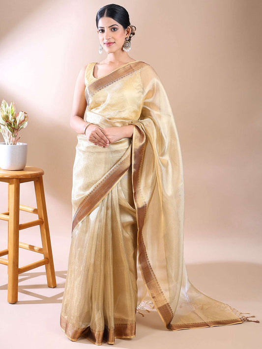 Sunehri Grace - Golden Tissue Elegance