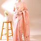 Rose Applique - Chanderi Cotton Saree