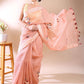 Rose Applique - Chanderi Cotton Saree