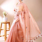 Rose Applique - Chanderi Cotton Saree