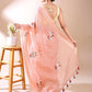 Rose Applique - Chanderi Cotton Saree