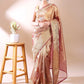 Noor-e-Gulab - Wine Toned Heritage Weave