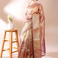 Noor-e-Gulab - Wine Toned Heritage Weave