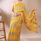 Classic Charm- Yellow Bandhani Georgette Silk Saree