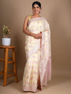 Noor - Cotton Silk Saree in Pastel Yellow