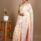 Noor - Cotton Silk Saree in Pastel Yellow