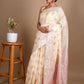 Noor - Cotton Silk Saree in Pastel Yellow