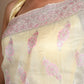 Noor - Cotton Silk Saree in Pastel Yellow