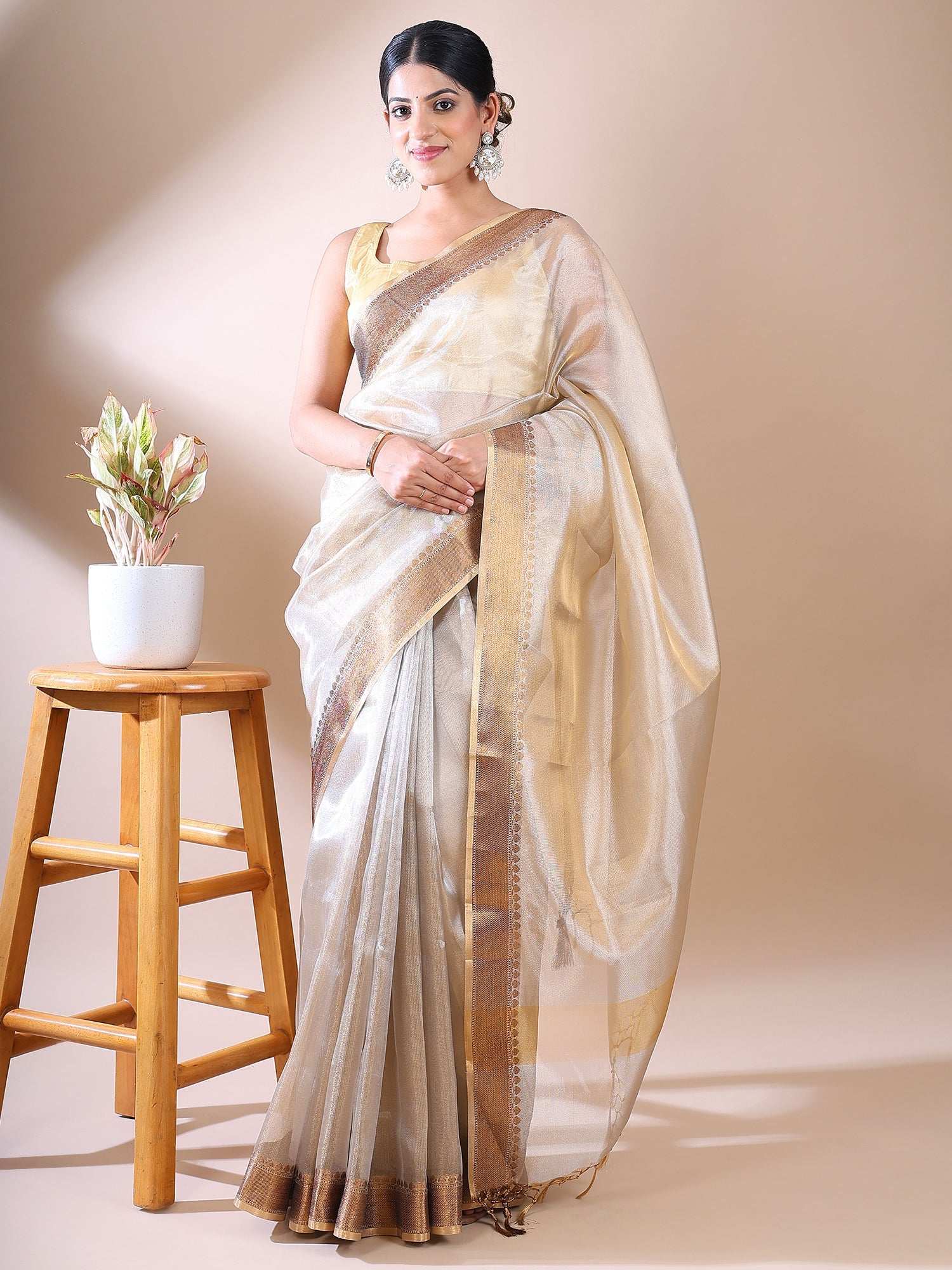 Shwet Kanaka Tissue Saree