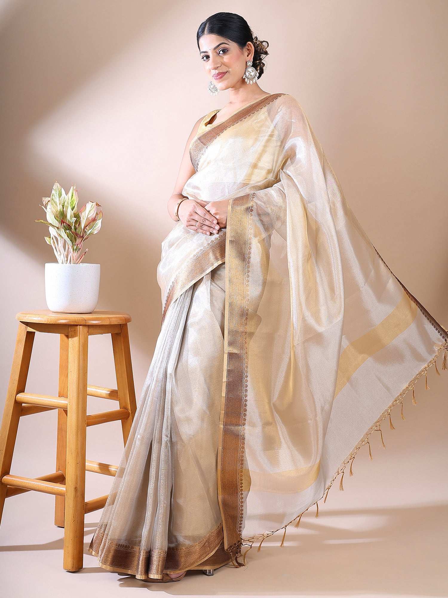 Shwet Kanaka Tissue Saree