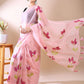 Blossom Breeze- Hand-Painted Organza Saree