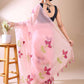 Blossom Breeze- Hand-Painted Organza Saree