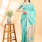 Rama Green Banarasi Chanderi Zari Woven Saree