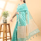 Rama Green Banarasi Chanderi Zari Woven Saree