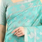 Rama Green Banarasi Chanderi Zari Woven Saree