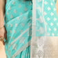 Rama Green Banarasi Chanderi Zari Woven Saree