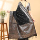 Black Banarasi Chanderi Meenakari Saree