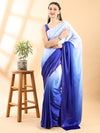 Royal Blue Satin Shimmer Saree