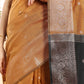 Mustard Chanderi Cotton Zari Woven Saree
