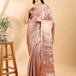 Mauve Tissue Silk Zari Geometric Saree