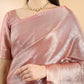 Mauve Tissue Silk Zari Geometric Saree