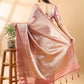 Mauve Tissue Silk Zari Geometric Saree