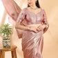 Mauve Tissue Silk Zari Geometric Saree