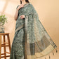 Green Assam Silk Golden Woven Saree