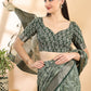 Green Assam Silk Golden Woven Saree