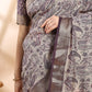 Purple Assam Silk Golden Woven Saree