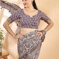 Purple Assam Silk Golden Woven Saree