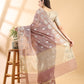 Mauve Banarasi Cotton Dual Zari Saree