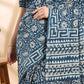 Indigo Blue Cotton Bagru Printed Saree