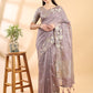 Mauve Banarasi Cotton Golden Zari Saree
