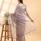 Mauve Banarasi Cotton Golden Zari Saree