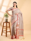 Beige Semi Tanchui Zari Woven Saree